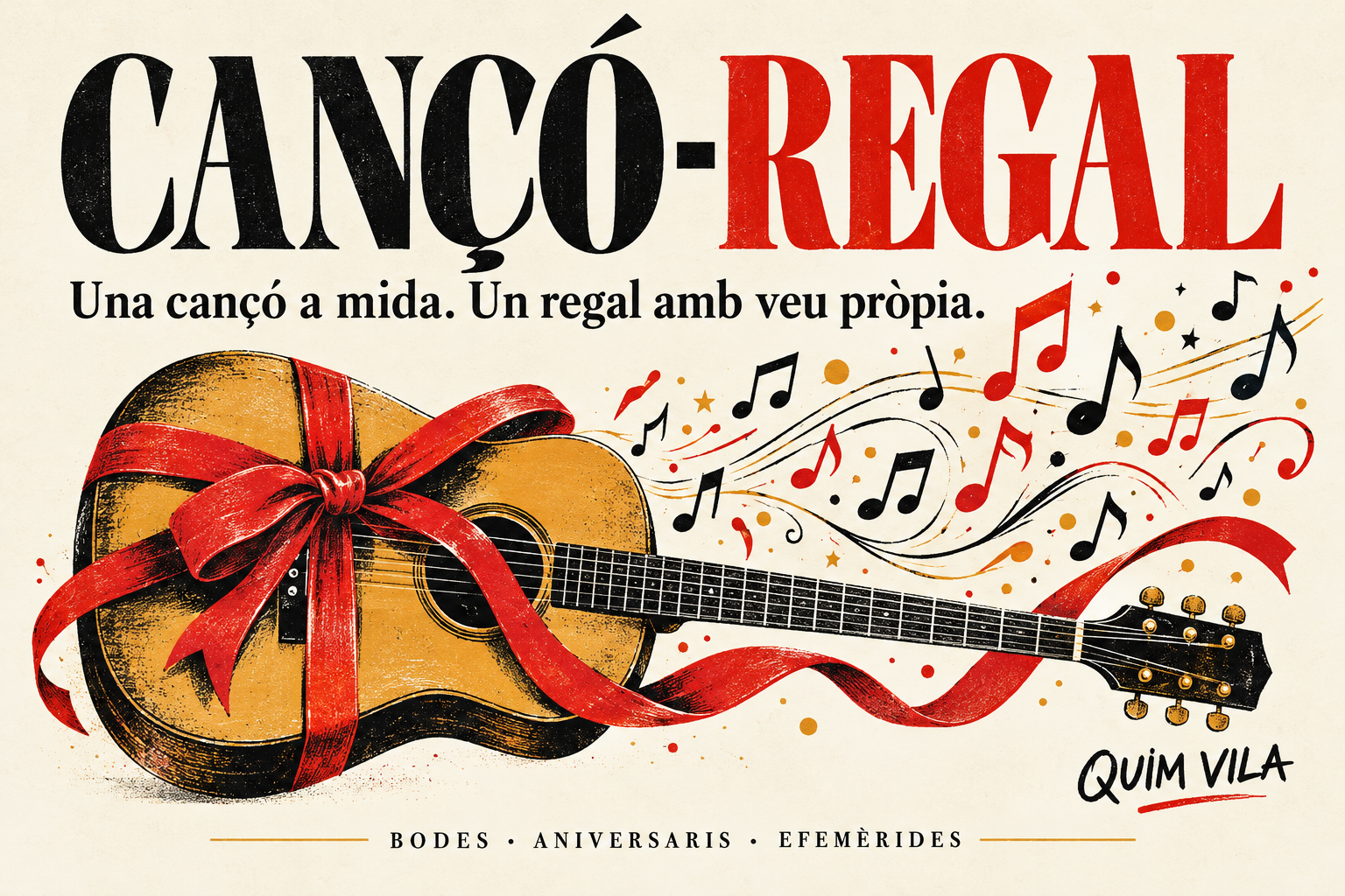 Cartell de Cançó-regal a mida