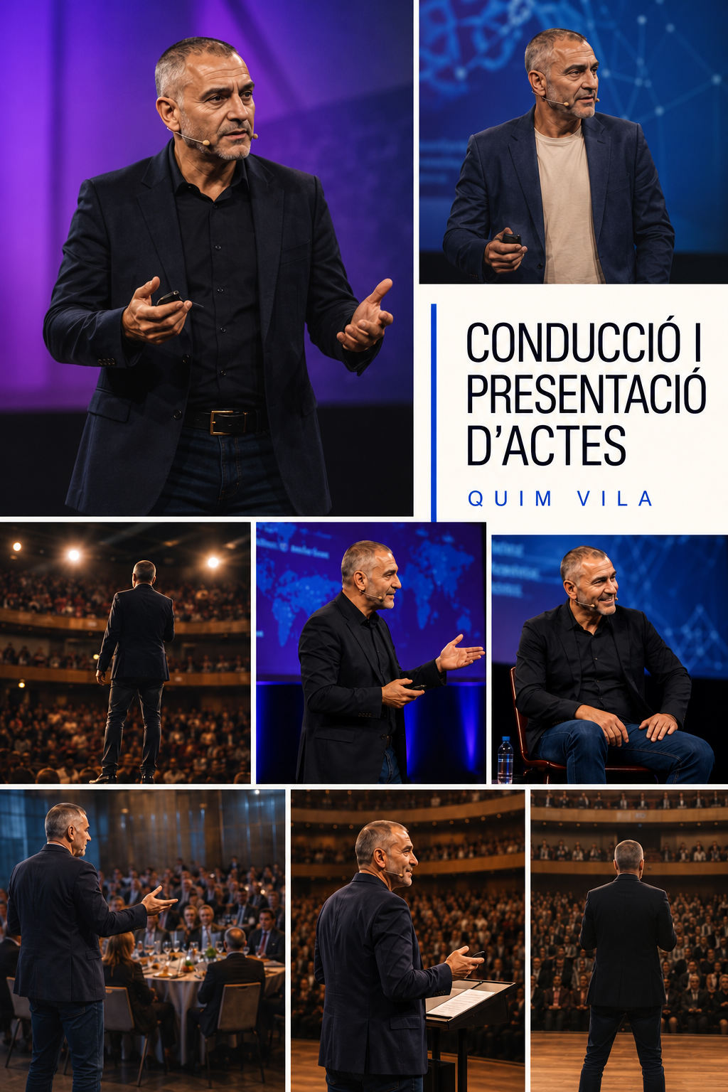 Cartell de Conducció i presentació d’actes — Quim Vila