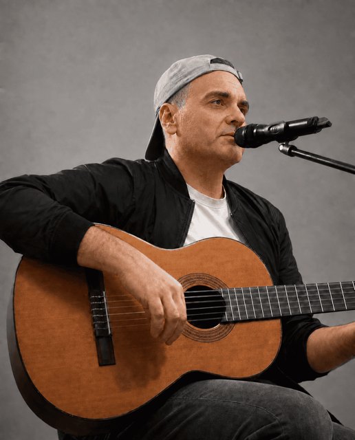 Quim Vila — primer pla amb guitarra